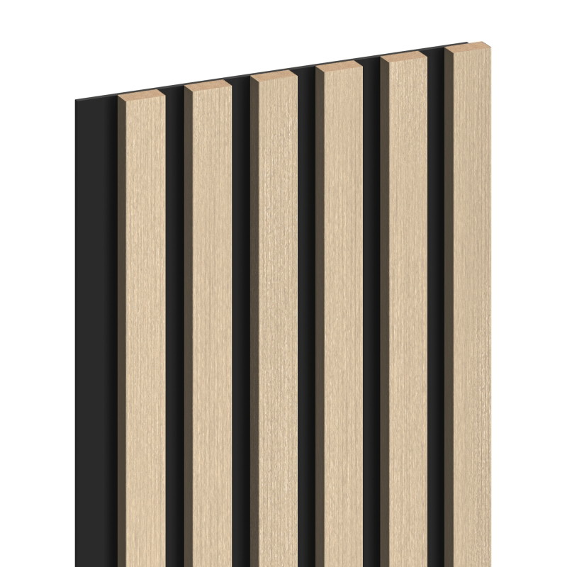 Mexen Lam-B paneles de pared 275 x 30 cm, tablero HDF 4 mm, chapa técnica, Roble Arenoso - S100-275307-3015-001