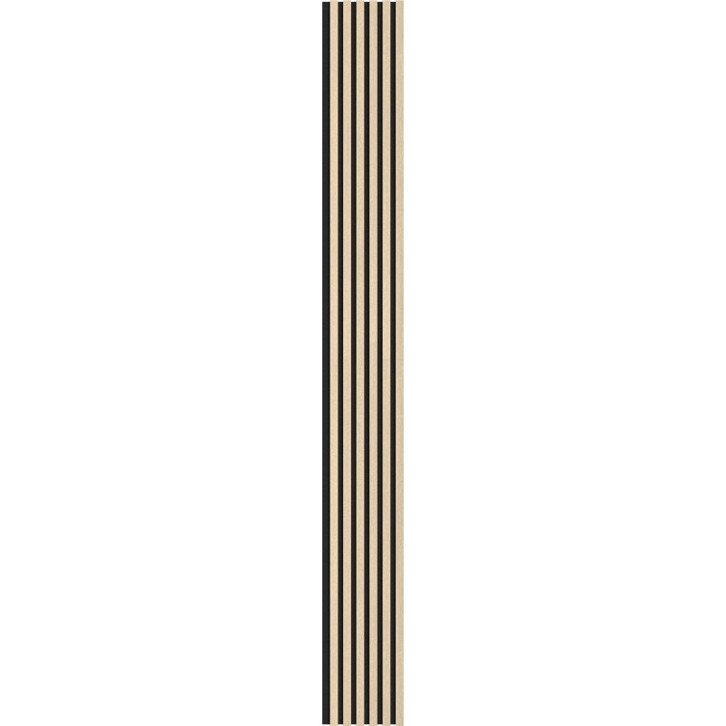 Mexen Lam-F akoestische wandlamellen 275 x 30 cm, vilt 8 mm, technisch fineer, Zand Eiken - S105-275307-3015-001