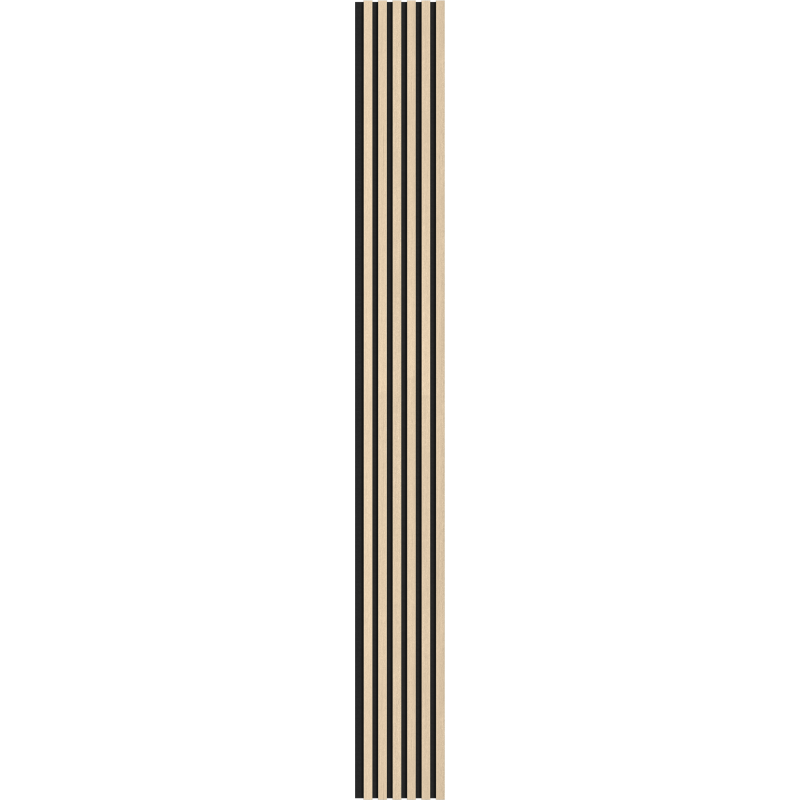 Mexen Lam-F akustische Wandpaneele 275 x 30 cm, Filz 8 mm, technisches Furnier, Sand Eiche - S105-275307-3015-001