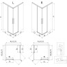 Mexen Rox Duo lükandustega dušikabiin 120 x 120 cm, läbipaistev, valge - 8C2D-120-120-20-00