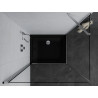 Mexen Pretoria tuš kabina s preklopnim vratima 70 x 80 cm, prozirna, krom + plitki tuš Flat, crna - 852-070-080-01-00-4070