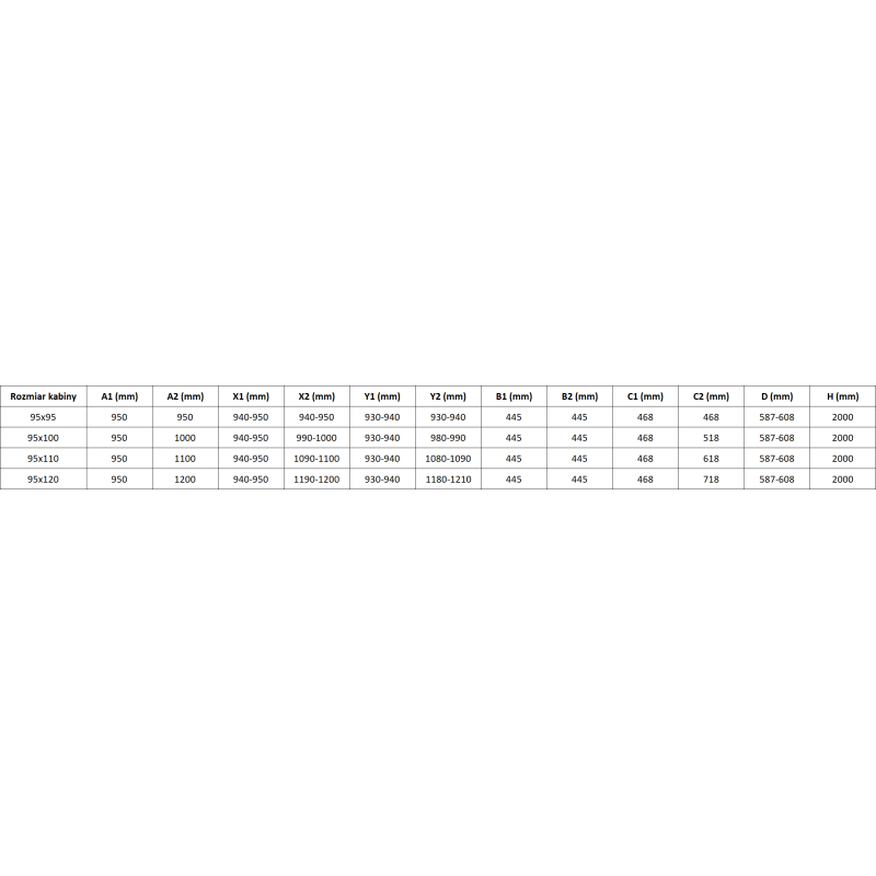 Mexen Rox Duo kabina prysznicowa rozsuwana 100 x 95 cm, transparent, złota - 8C2D-100-095-50-00