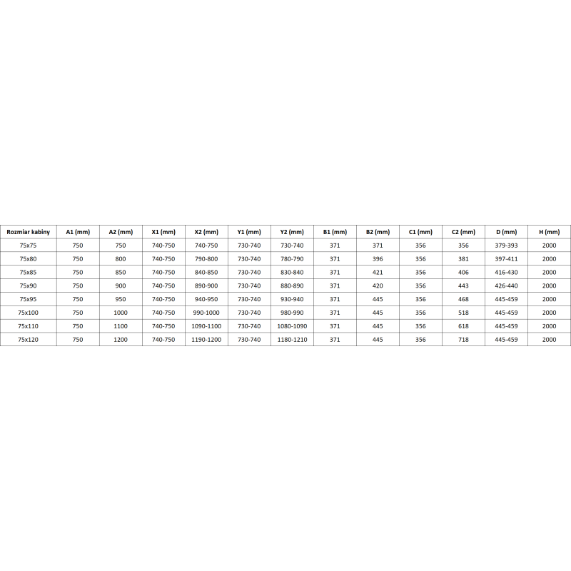 Mexen Rox Duo cabine de douche coulissante 90 x 75 cm, transparente, cuivre brossé - 8C2D-090-075-65-00