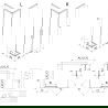 Mexen Rox Duo Schiebeduschkabine 85 x 80 cm, transparent, gebürstetes Gun Gray - 8C2D-085-080-66-00