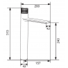 Mexen Zero+ robinet de lavabo haut, chrome - 71610-00