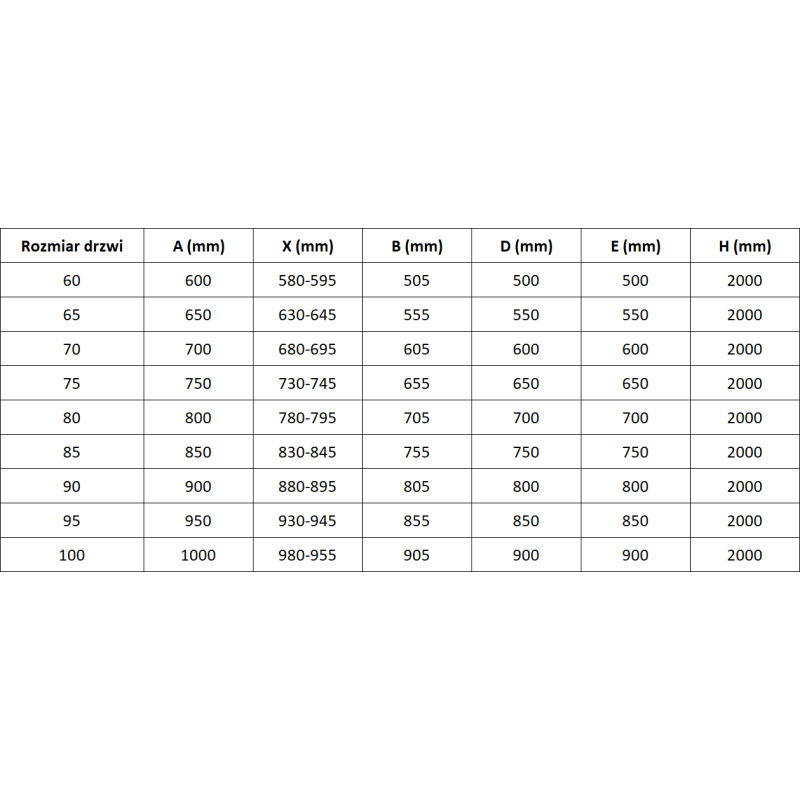 Mexen Mist-B left hinged shower door 80 cm, black grid, black - 8A2-080-000-70-77-L