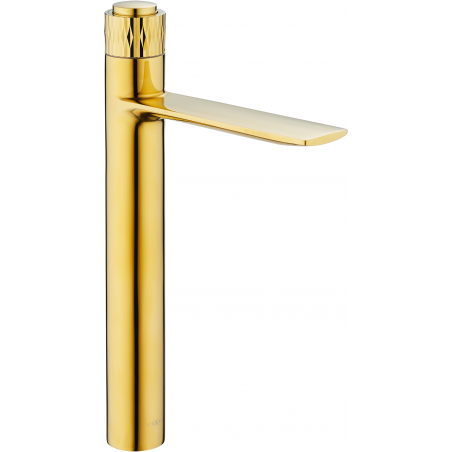 Mexen Zero+ tall washbasin faucet, gold - 71610-50