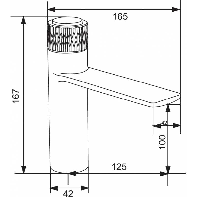 Mexen Zero+ grifo de lavabo, cromo - 71600-00