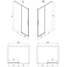 Mexen Rox schuifdeur douche 125 cm, transparant, chroom - 8C2-125-000-01-00