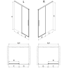 Mexen Rox Schiebetür 135 cm, transparent, Chrom - 8C2-135-000-01-00
