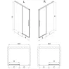 Mexen Rox sliding shower door 135 cm, transparent, chrome - 8C2-135-000-01-00