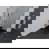 Mexen Pretoria cabine de douche battante 100 x 100 cm, transparent, chrome + receveur de douche Flat, noir - 852-100-100-01-00-?