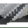 Mexen Pretoria cabine de douche battante 100 x 100 cm, transparent, chrome + receveur de douche Flat, noir - 852-100-100-01-00-?