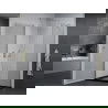 Mexen Pretoria cabine de douche pivotante 100 x 120 cm, transparent, chrome + receveur Flat, noir - 852-100-120-01-00-4070