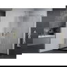 Mexen Pretoria cabine de douche pivotante 100 x 120 cm, transparent, chrome + receveur Flat, noir - 852-100-120-01-00-4070