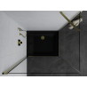 Mexen Pretoria zglobna tuš kabina 70 x 90 cm, prozirna, zlatna + Flat tuš kada, crna - 852-070-090-50-00-4070G