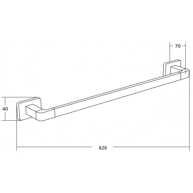 Mexen Asis handdukshängare, krom - 7017624-00