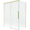Mexen Rox klizni paravan za kadu s 2 krila, proziran, zlatni brušeni, 120 + 70 x 150 cm - 8C9-120-070-55-00