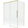 Mexen Rox parawan nawannowy 2-skrzydłowy rozsuwany 120 + 70 x 150 cm, transparent, złoty szczotkowany - 8C9-120-070-55-00