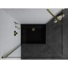 Mexen Pretoria cabina doccia a battente 100 x 70 cm, trasparente, oro + piatto doccia Flat, nero - 852-100-070-50-00-4070G