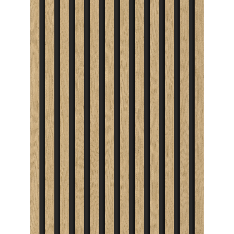 Mexen Lam-B lamelles murales 275 x 30 cm, panneau HDF 4 mm, placage technique, Chêne Doré - S100-275307-3015-003