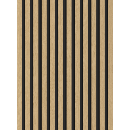 Mexen Lam-B lamelles murales 275 x 30 cm, panneau HDF 4 mm, placage technique, Chêne Doré - S100-275307-3015-003