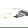 Mexen Lam-B Wandlamellen 275 x 30 cm, HDF-Platte 4 mm, technisches Furnier, Silberneiche - S100-275307-3015-007
