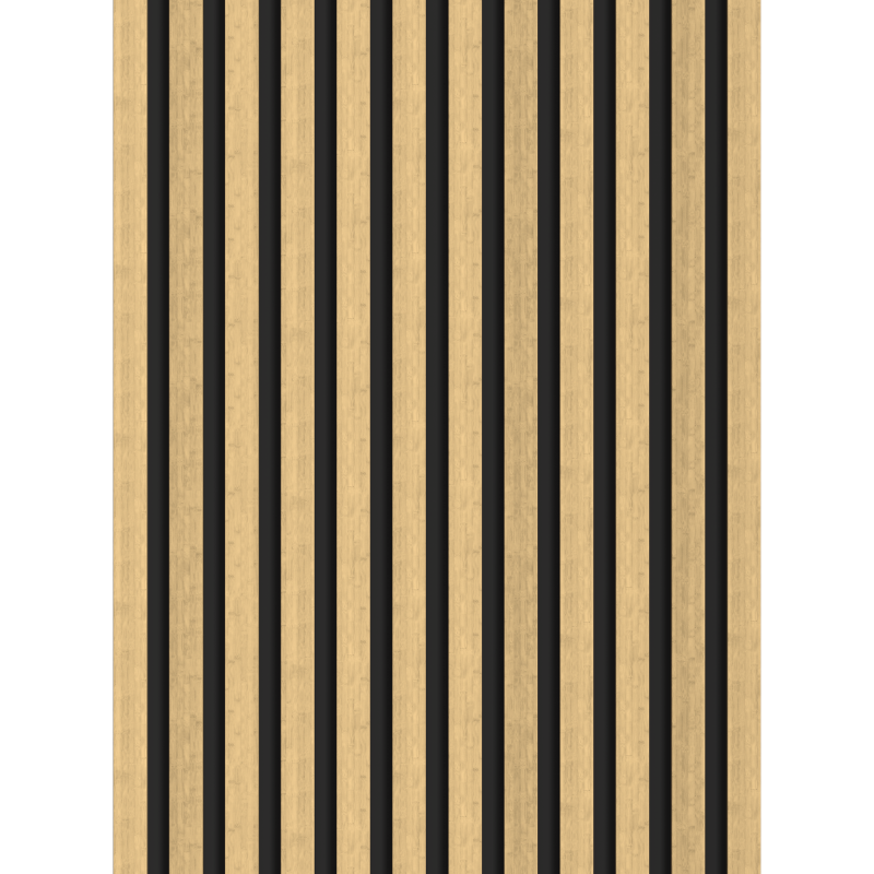 Mexen Lam-B wandlamellen 275 x 30 cm, HDF-plaat 4 mm, technische fineer, Natuurlijke Bamboe - S100-275307-3015-011