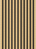 Mexen Lam-B wall slats 275 x 30 cm, 4 mm HDF board, technical veneer, Natural Bamboo - S100-275307-3015-011