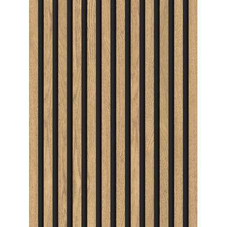 Mexen Lam-B lamelles murales 275 x 30 cm, panneau HDF 4 mm, placage technique, Pin Classique - S100-275307-3015-012