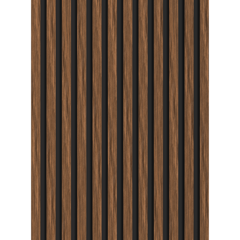 Mexen Lam-B lamelles murales 275 x 30 cm, panneau HDF 4 mm, placage technique, Acajou Rubis - S100-275307-3015-013