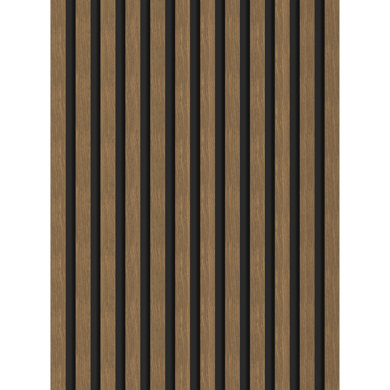 Mexen Lam-B Wandleisten 275 x 30 cm, HDF-Platte 4 mm, technisches Furnier, Natürlicher Nussbaum - S100-275307-3015-016