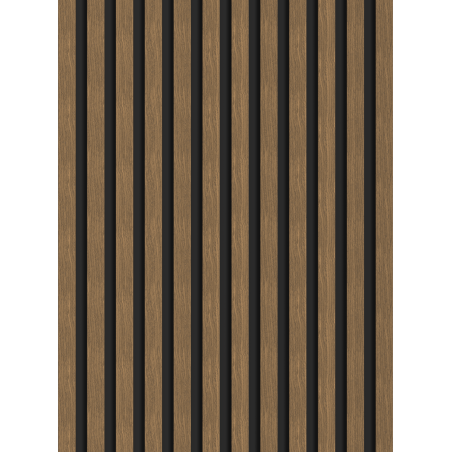 Mexen Lam-B lames murales 275 x 30 cm, panneau HDF 4 mm, placage technique, Noyer Naturel - S100-275307-3015-016