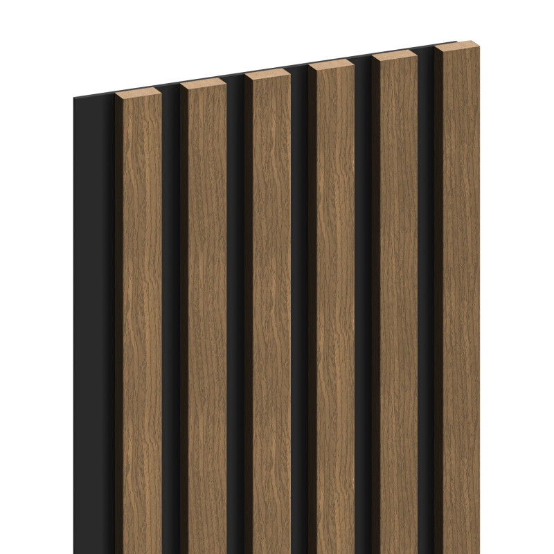 Mexen Lam-B lamele ścienne 275 x 30 cm, płyta HDF 4 mm, fornir techniczny, Orzech Natural - S100-275307-3015-016