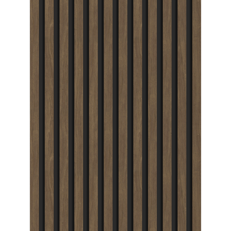 Mexen Lam-B lames murales 275 x 30 cm, panneau HDF 4 mm, placage technique, Noyer Cacaoté - S100-275307-3015-018