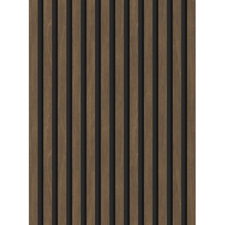 Mexen Lam-B lames murales 275 x 30 cm, panneau HDF 4 mm, placage technique, Noyer Cacaoté - S100-275307-3015-018
