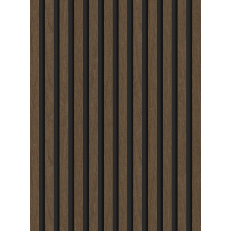 Mexen Lam-B Wandpaneele 275 x 30 cm, HDF-Platte 4 mm, technisches Furnier, Espresso-Walnuss - S100-275307-3015-019