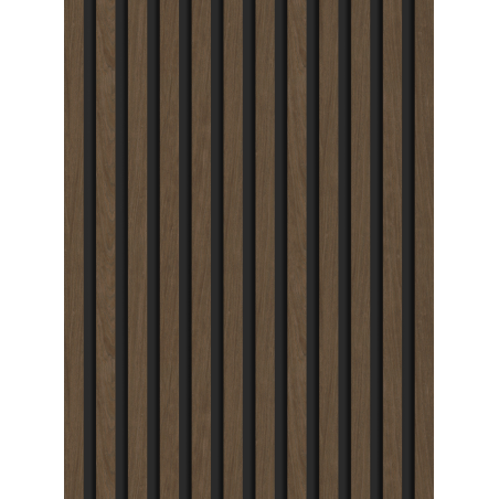 Mexen Lam-B Wandpaneele 275 x 30 cm, HDF-Platte 4 mm, technisches Furnier, Espresso-Walnuss - S100-275307-3015-019