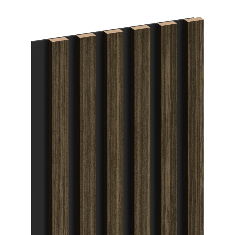Mexen Lam-B lamele ścienne 275 x 30 cm, płyta HDF 4 mm, fornir techniczny, Heban Królewski - S100-275307-3015-020