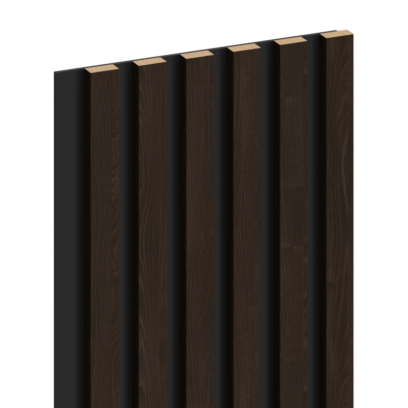 Mexen Lam-B Πάνελ τοίχου 275 x 30 εκ., πλάκα HDF 4 χιλ., τεχνητός καπλαμάς, Καφέ