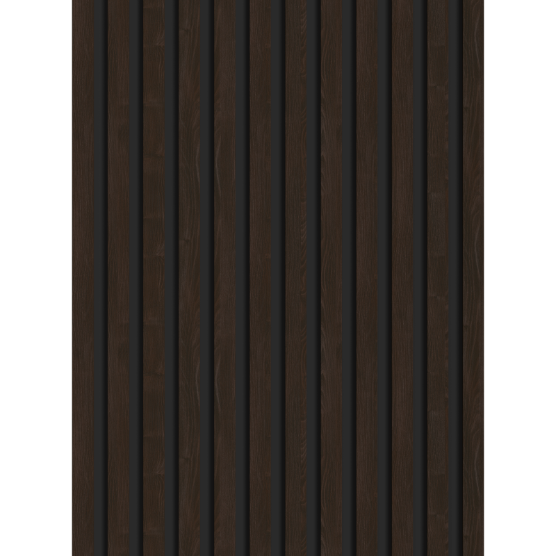 Mexen Lam-B Wandpaneele 275 x 30 cm, HDF-Platte 4 mm, technisches Furnier, Ebenholz Braun - S100-275307-3015-022