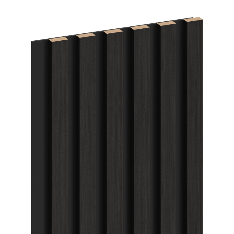 Mexen Lam-B lamele ścienne 275 x 30 cm, płyta HDF 4 mm, fornir techniczny, Heban Czarny - S100-275307-3015-023