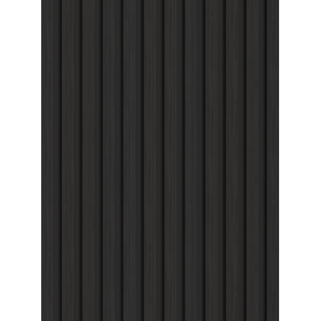 Mexen Lam-B lattes murales 275 x 30 cm, panneau HDF 4 mm, placage technique, Ébène Noir - S100-275307-3015-023