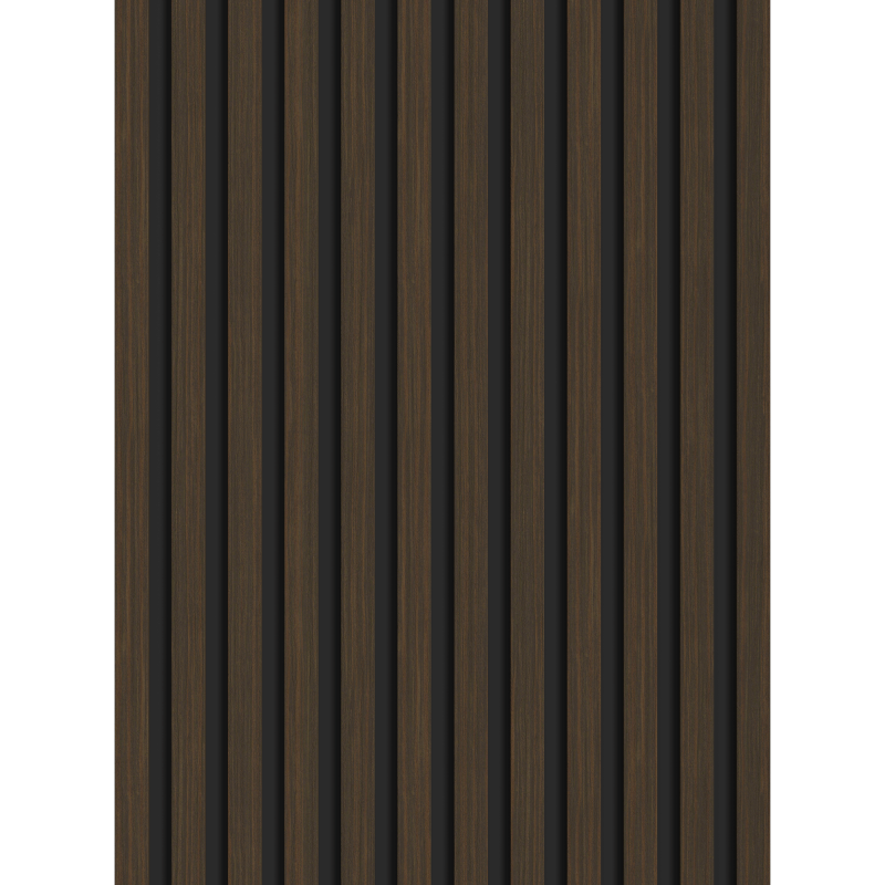 Mexen Lam-B wall slats 275 x 30 cm, 4 mm HDF board, technical veneer, Smoked Walnut - S100-275307-3015-024