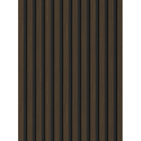 Mexen Lam-B wall slats 275 x 30 cm, 4 mm HDF board, technical veneer, Burnt Walnut - S100-275307-3015-024