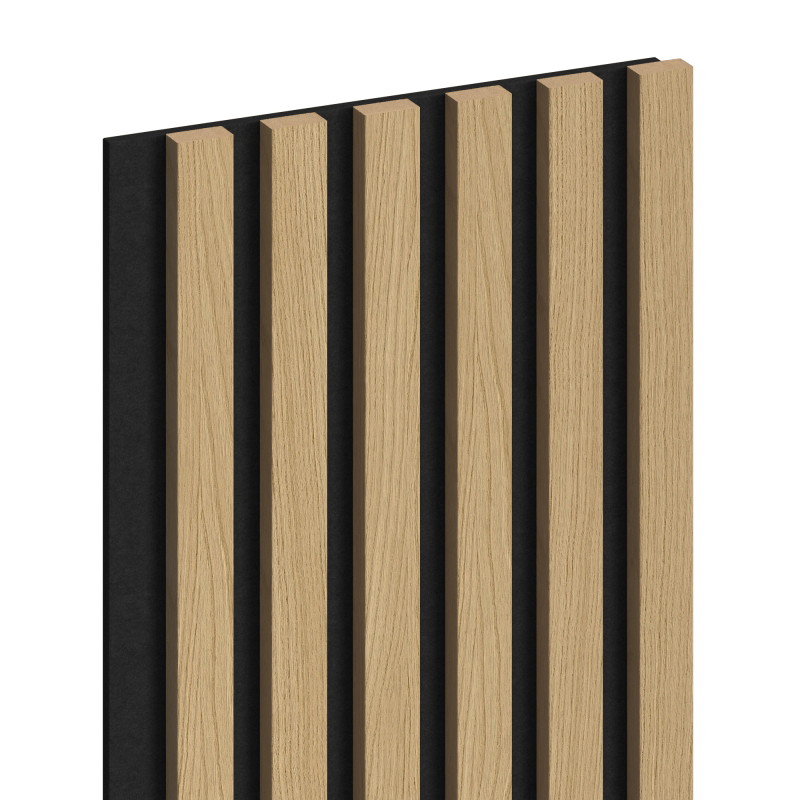 Mexen Lam-F akustische Wandlamellen 275 x 30 cm, Filz 8 mm, technisches Furnier, Goldene Eiche - S105-275307-3015-003