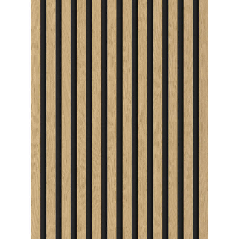Mexen Lam-F schallabsorbierende Wandpaneele 275 x 30 cm, Filz 8 mm, technisches Furnier, Goldene Eiche - S105-275307-3015-003