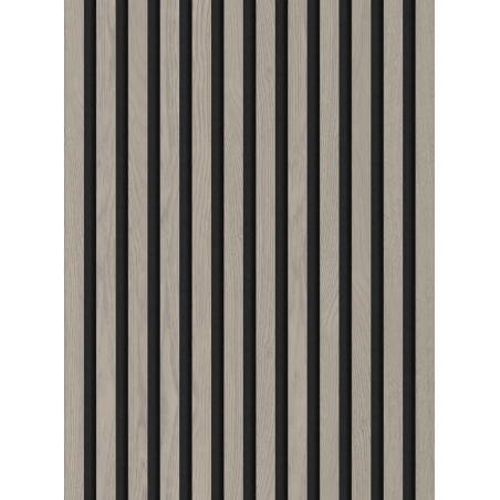 Mexen Lam-F akoestische wandlamellen 275 x 30 cm, vilt 8 mm, technische fineer, Grijze Eik - S105-275307-3015-005