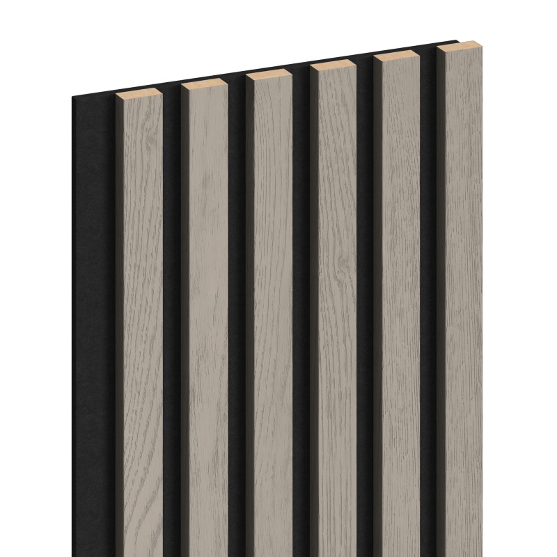 Mexen Lam-F Akustische Wandlamellen 275 x 30 cm, Filz 8 mm, technisches Furnier, Eiche Aschgrau - S105-275307-3015-005