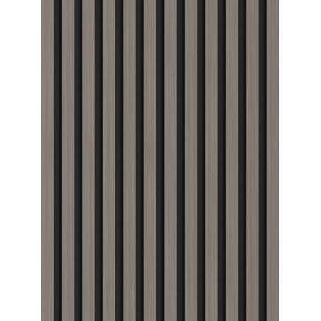 Mexen Lam-F akustische Wandlamellen 275 x 30 cm, Filz 8 mm, technisches Furnier, Stahl-Eiche - S105-275307-3015-006